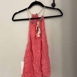 Ecoté pink halter top with key hole front